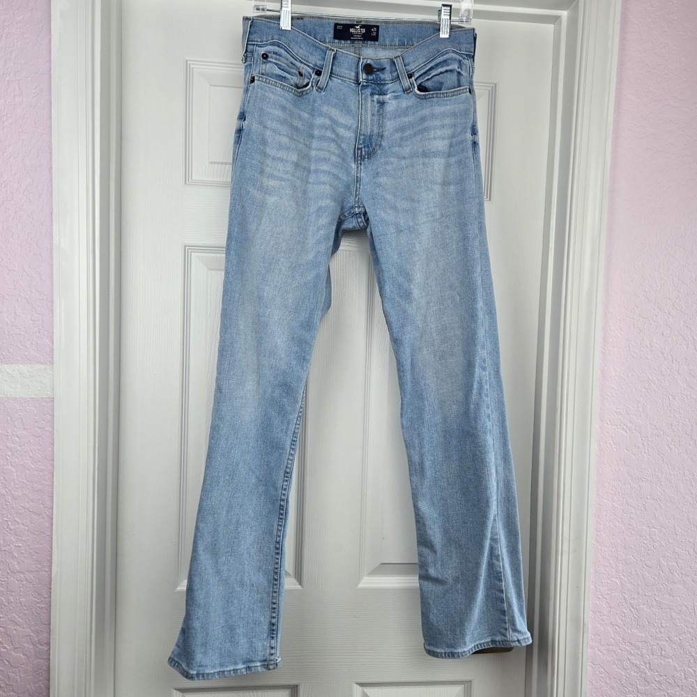 Hollister Straight Epic Flex Mens‎ Jeans Size 29 X 32 Light Wash Denim